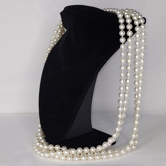 Vintage Faux 8mm Pearl Strand 116" Length - Picture 5 of 5